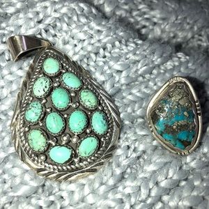 Vintage Navajo Pendant and Ring